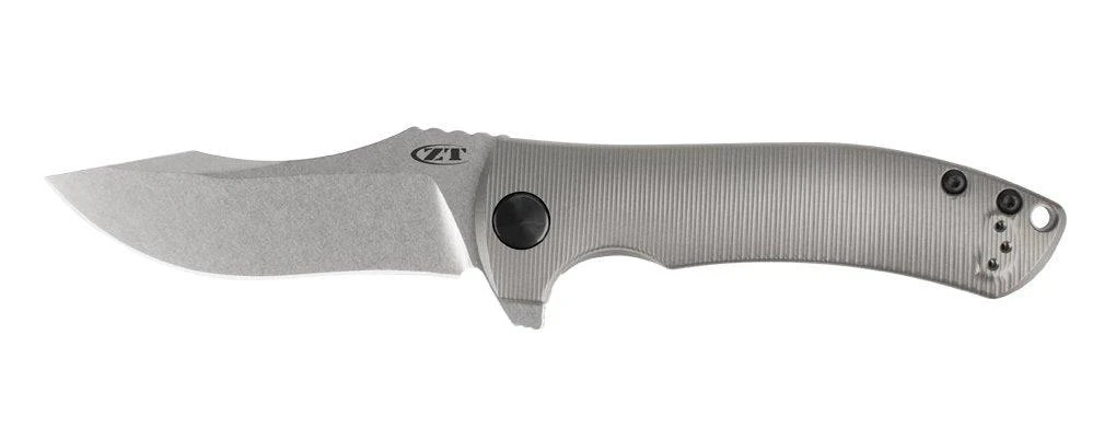 Cheapest π Zero Tolerance Les George 0920 Flipper 3.9" CPM-20CV Stonewashed Blade, 3D Machined Titanium Handles π 3 Zero Tolerance Les George 0920 Flipper 3.9" CPM-20CV Stonewashed Blade, 3D Machined Titanium Handles