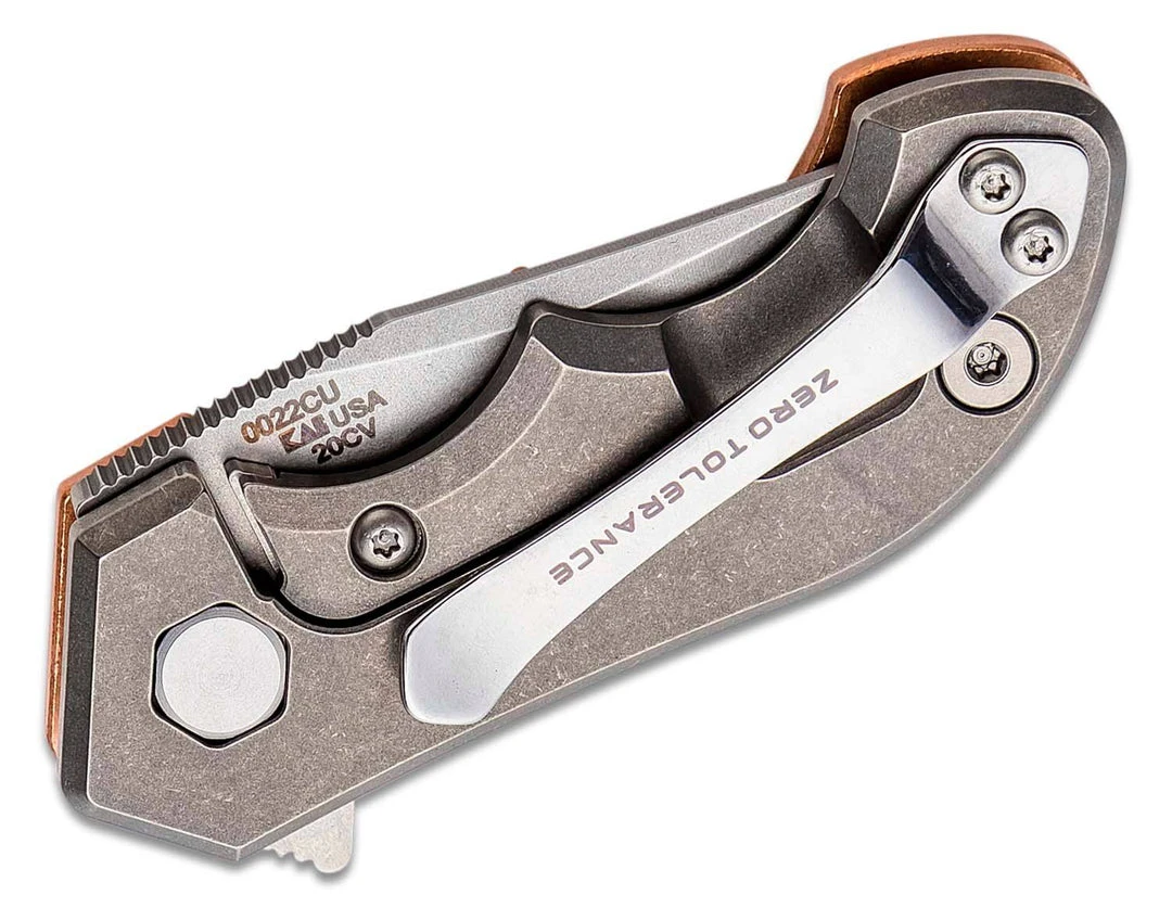 Promo 💯 ZERO TOLERANCE ZT 0022CU Copper Titanium Framelock Knife CPM-20CV (Limited Edition) 🧨 8 ZERO TOLERANCE ZT 0022CU Copper Titanium Framelock Knife CPM-20CV (Limited Edition)